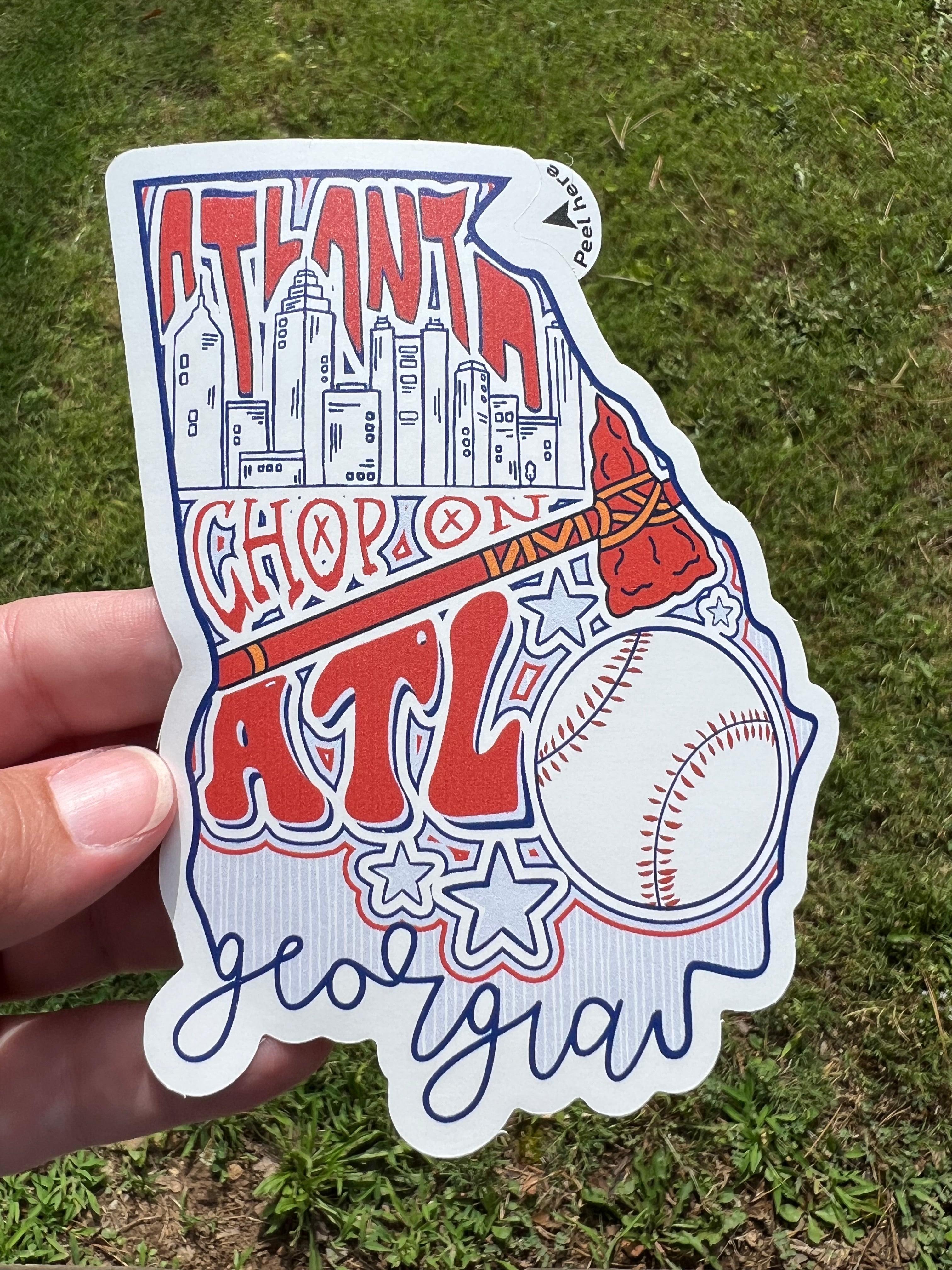 Atlanta Braves Sticker, Waterproof Vinyl Decal