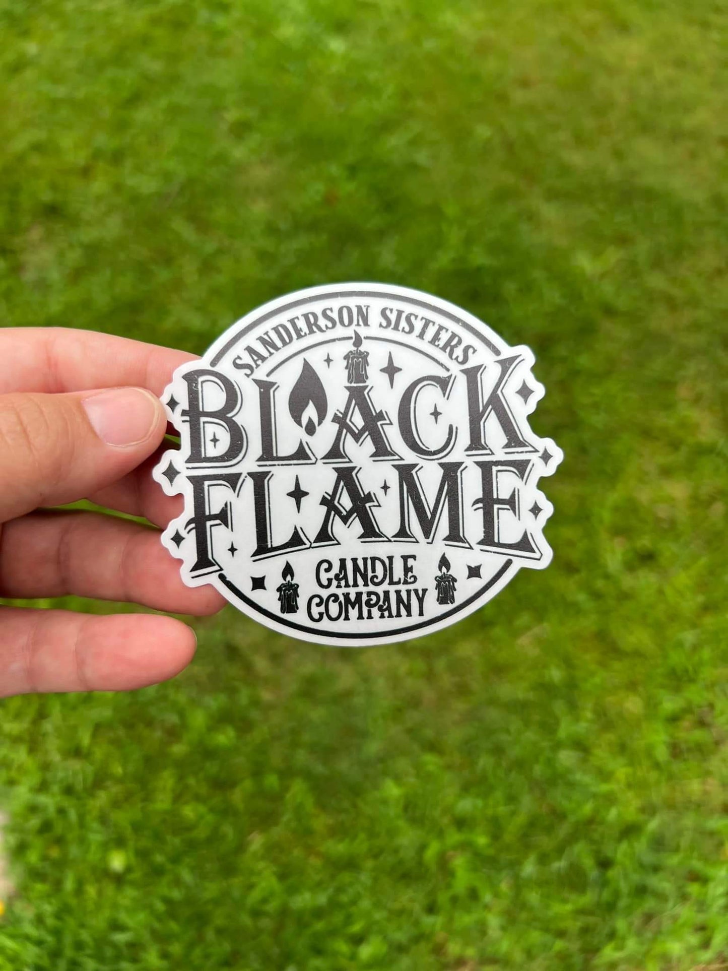 Sanderson Sisters Black Flame Candle Company Transparent Background Waterproof Sticker