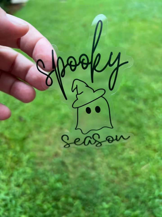 Spooky Season Transparent Background Waterproof Sticker