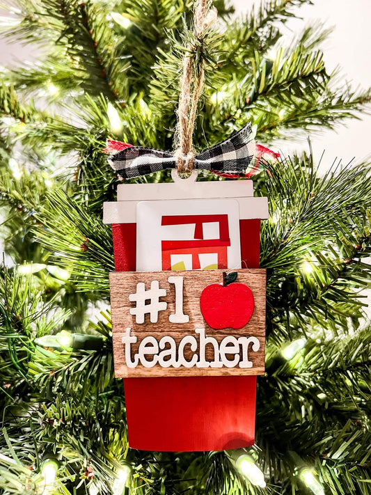 Teacher Gift Card Christmas Ornament