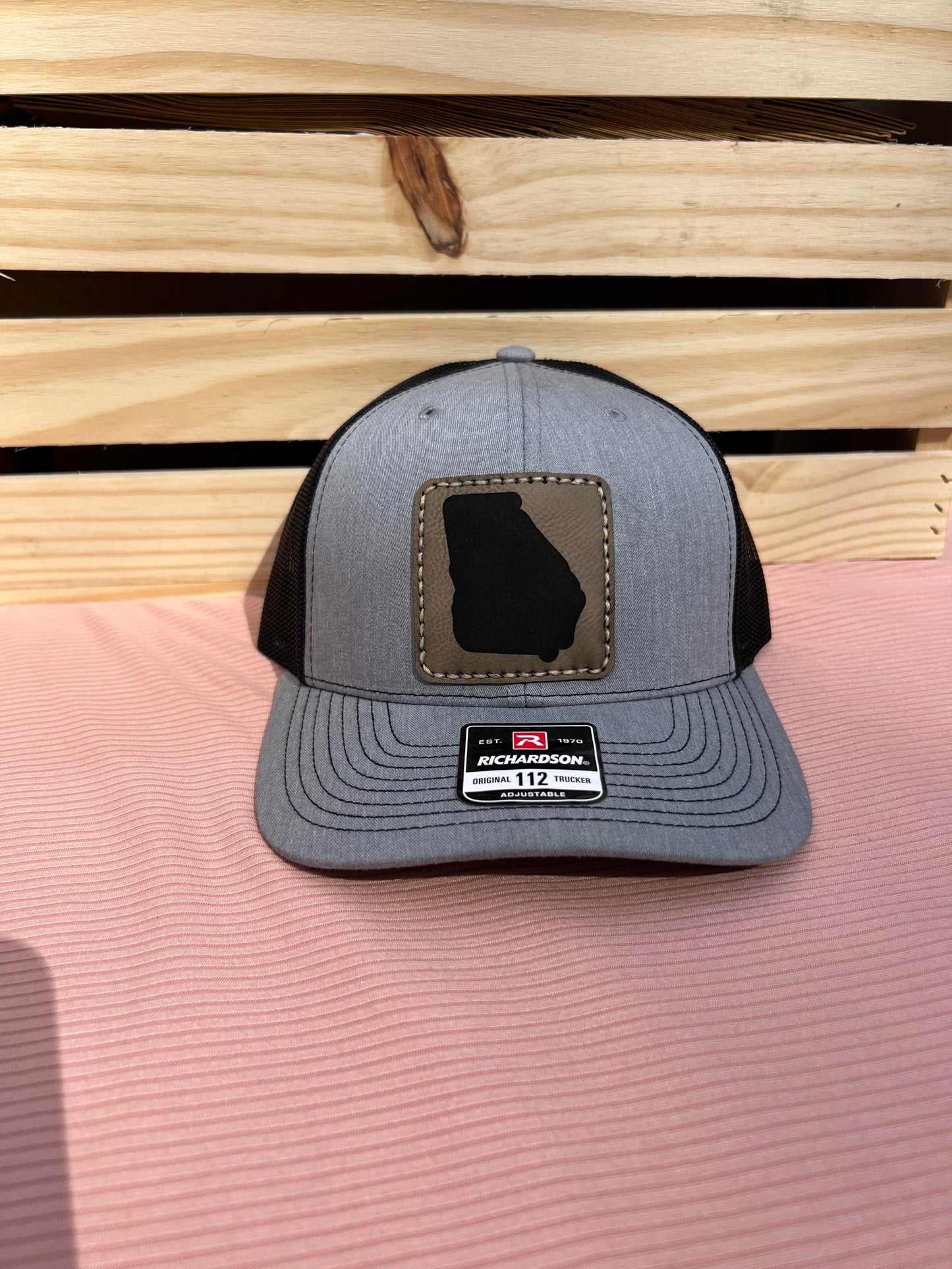 State of Georgia Richardson 112 leather patch hat